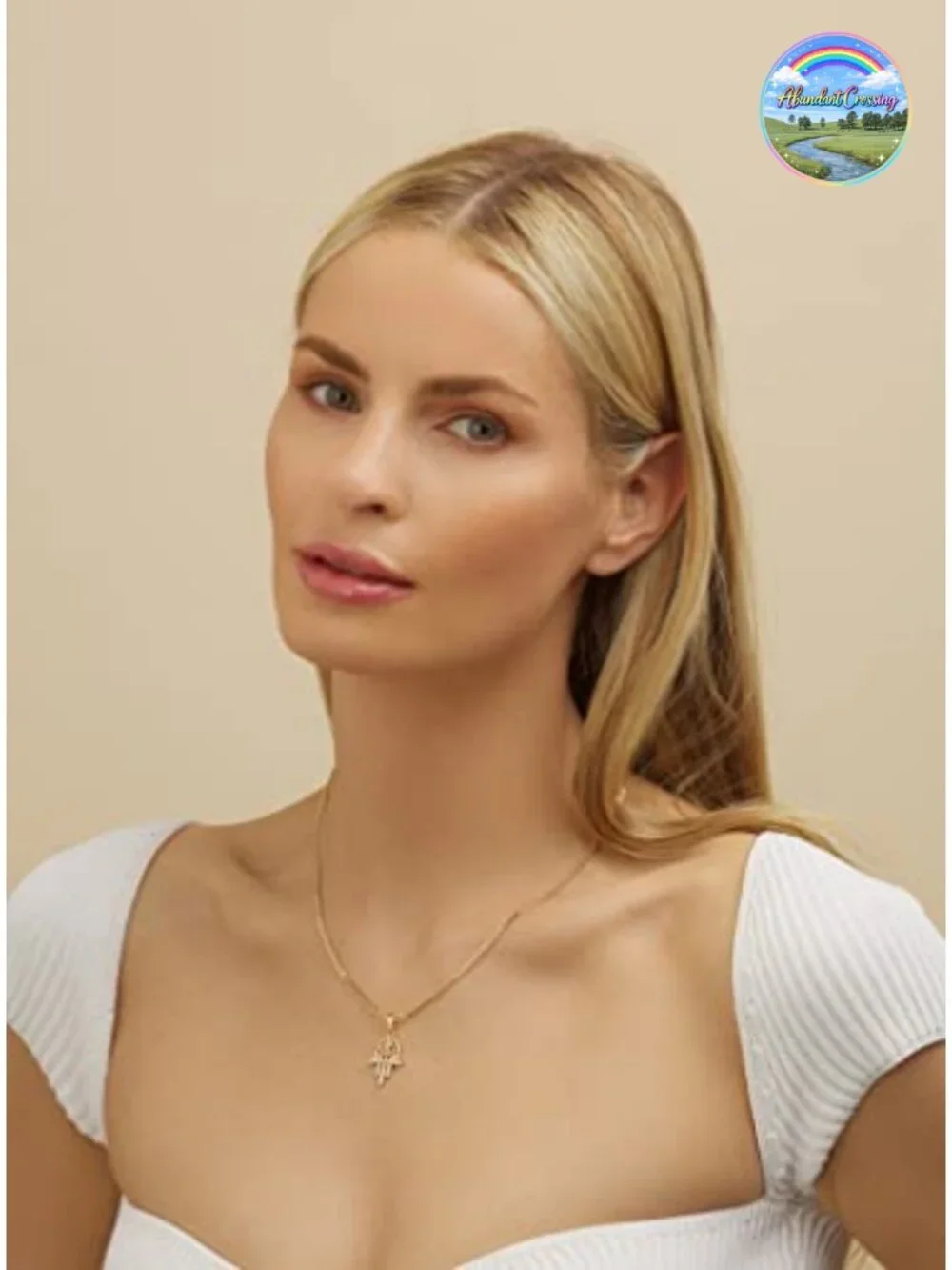 18K Gold Plated Hamsa Hand Pendant Necklace Flat Mariner Chain Lobster Clasp